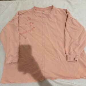 Aerie Blush Pink Oversized Crew Neck Sweatshirt